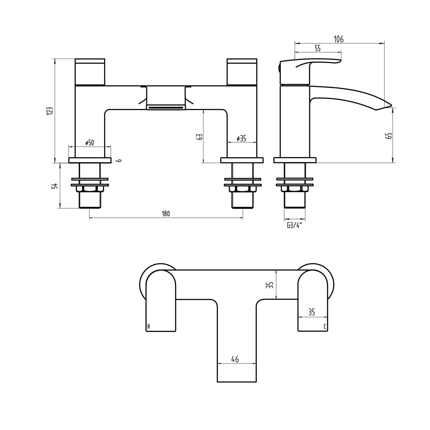 Scudo Belini Chrome Bath Filler