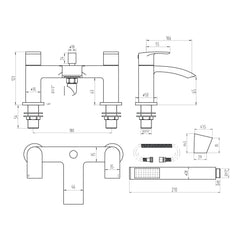 Scudo Belini Chrome Bath Shower Mixer