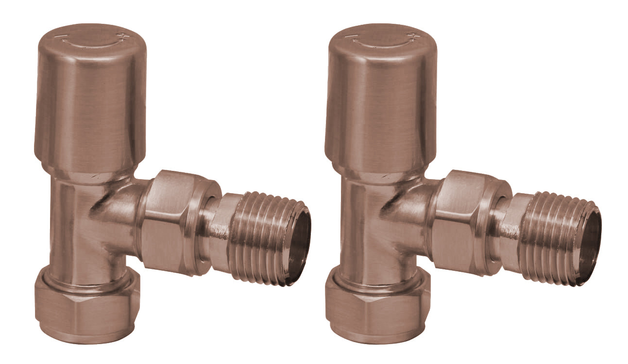 brushed bronze angled valves