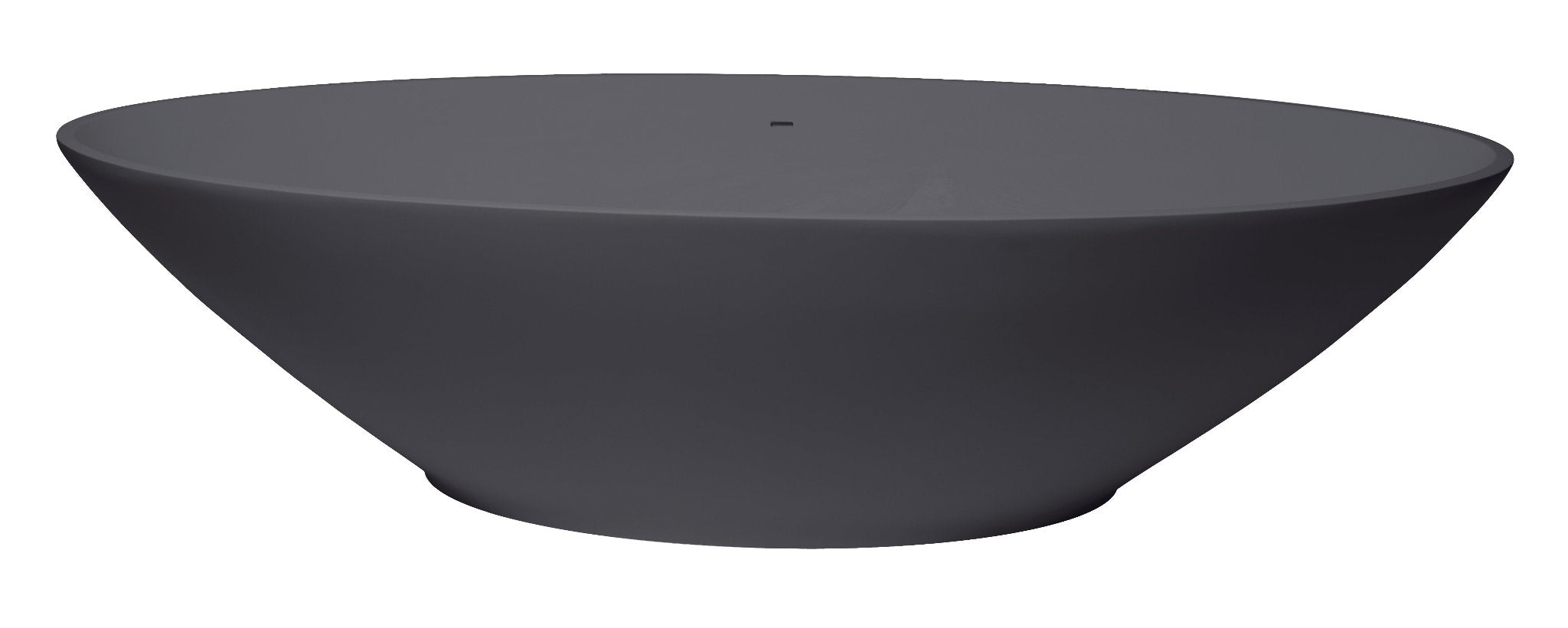 dark grey oval bath