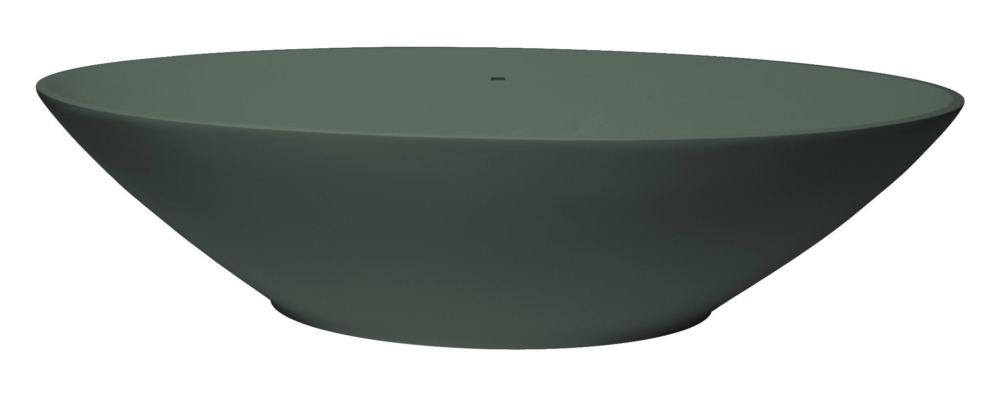 green oval freestanding bath