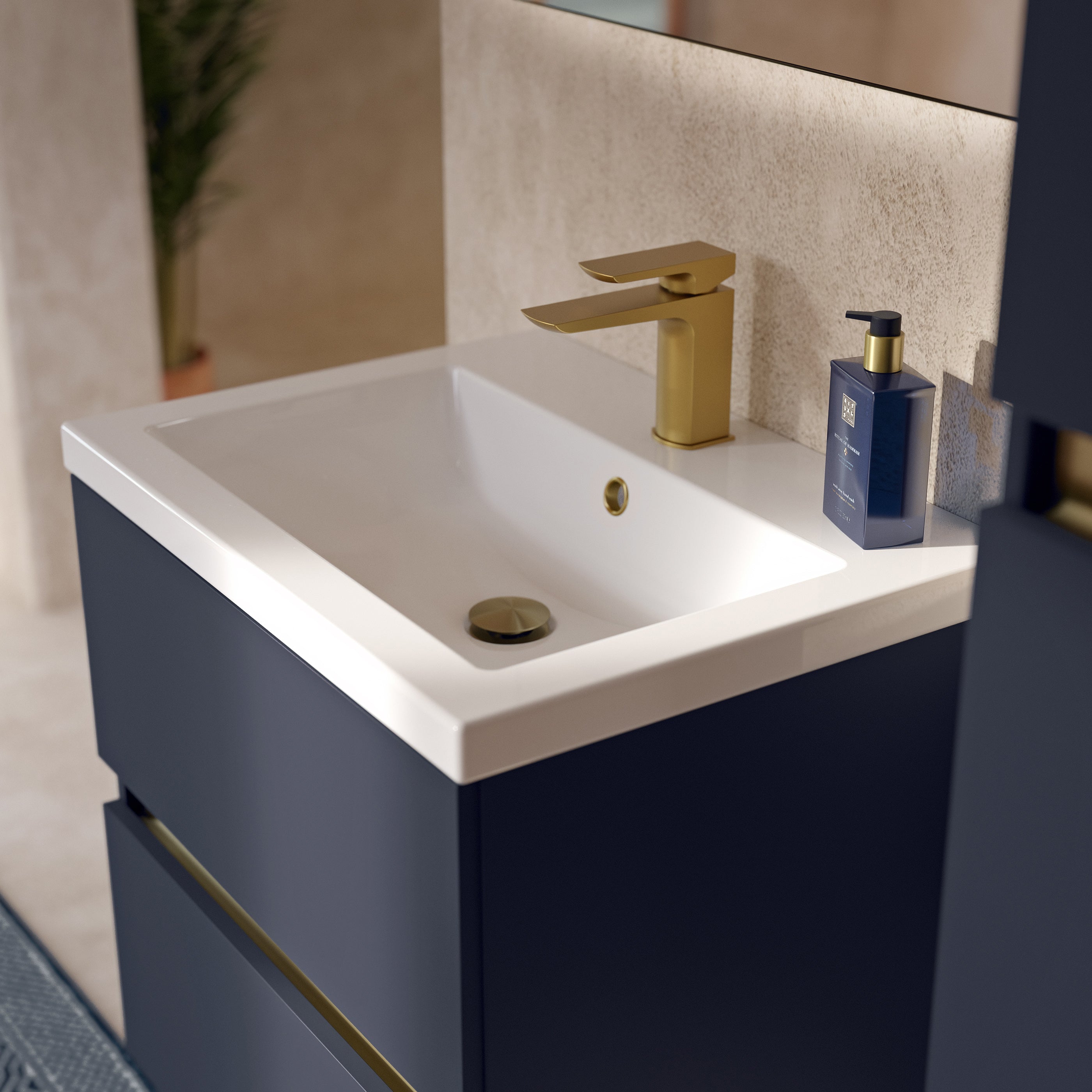 Utopia Qube Glide Wall Mounted 600mm Washbasin Unit