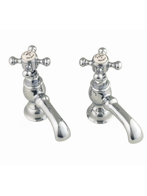 Silverdale Victorian Bath Pillar Taps