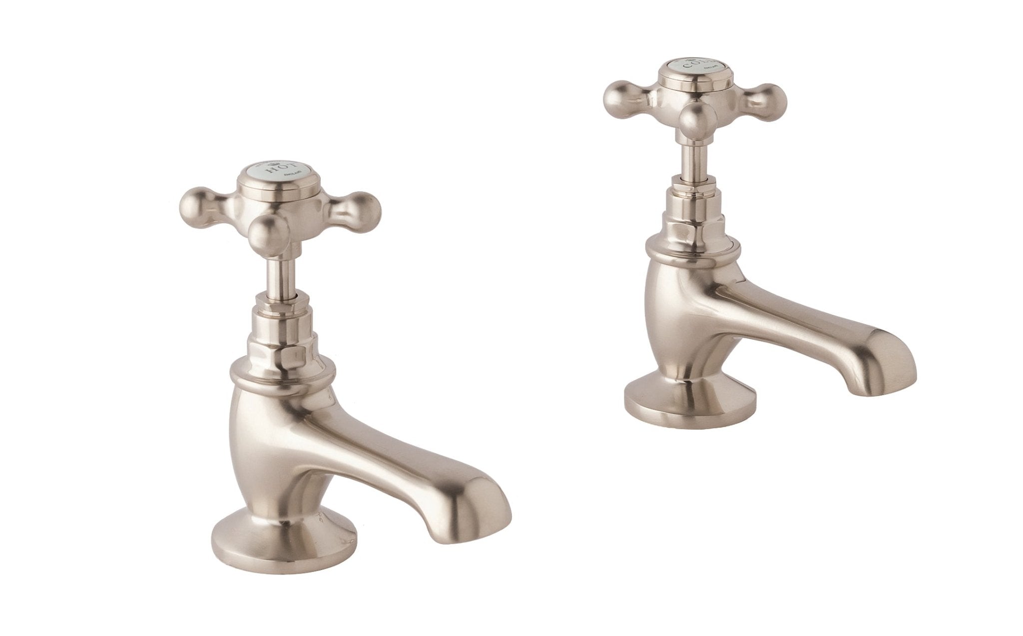 brushed nickel traditional basin taps 