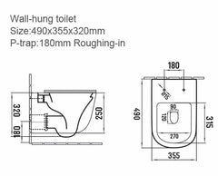 Scudo Riviera  Round Wall Hung Toilet - Gloss White