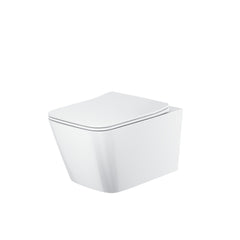 Scudo Riviera  Square Wall Hung Toilet - Gloss White