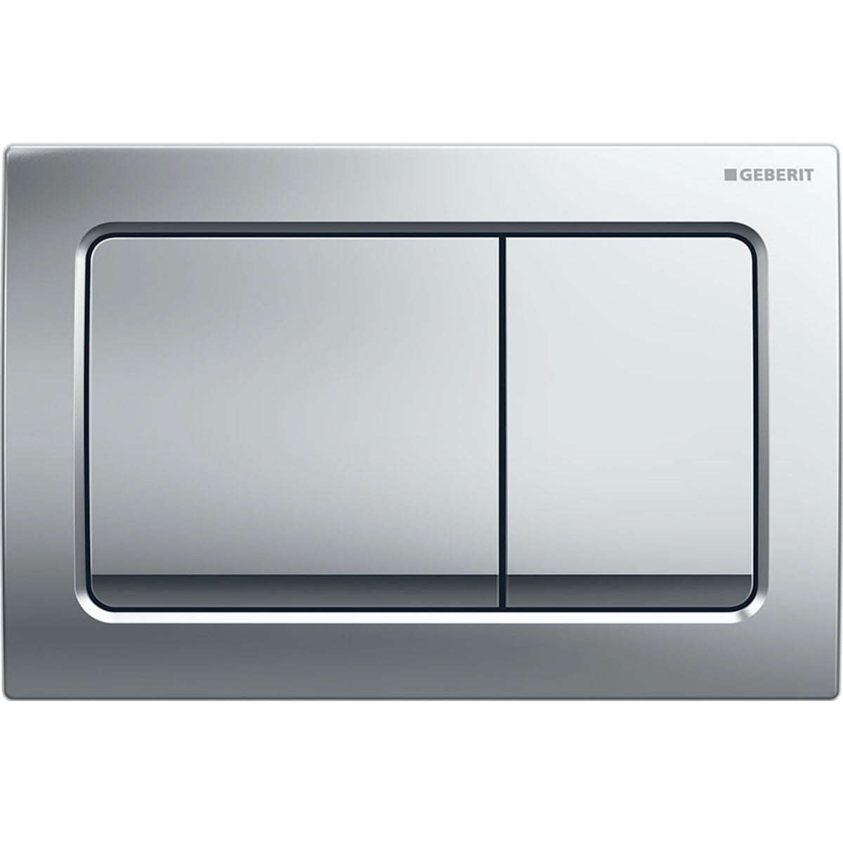 gloss chrome square flush plate 