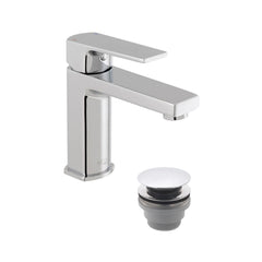 Vado Axces Ekko Basin Mixer Tap and Push Waste