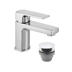 Vado Axces Ekko Mini Basin Mixer Tap and Push Waste