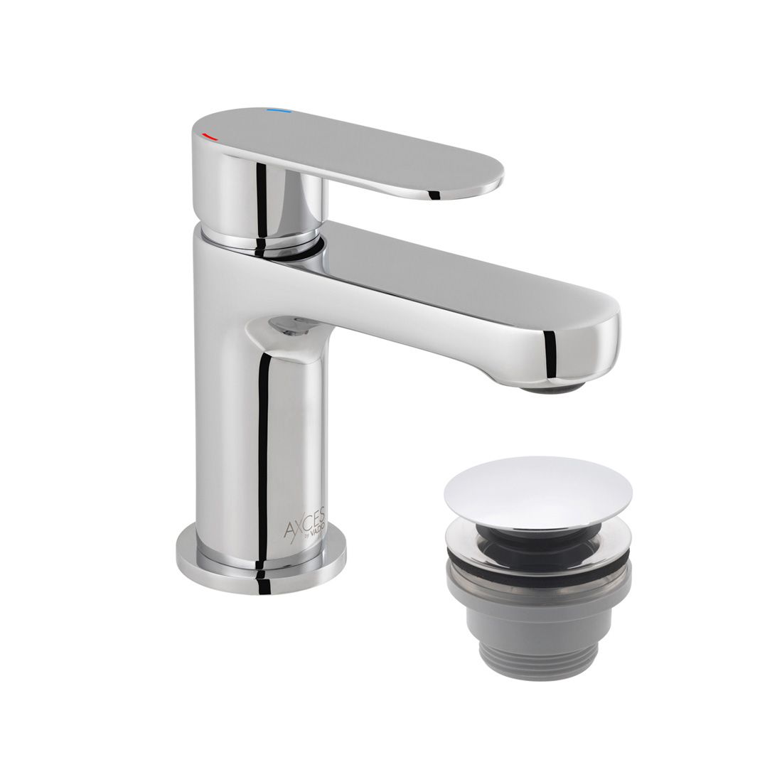 Vado Axces Metiz Mini Basin Mixer and Push Waste