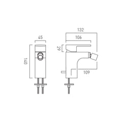 Vado Axces Metiz Bidet Mixer