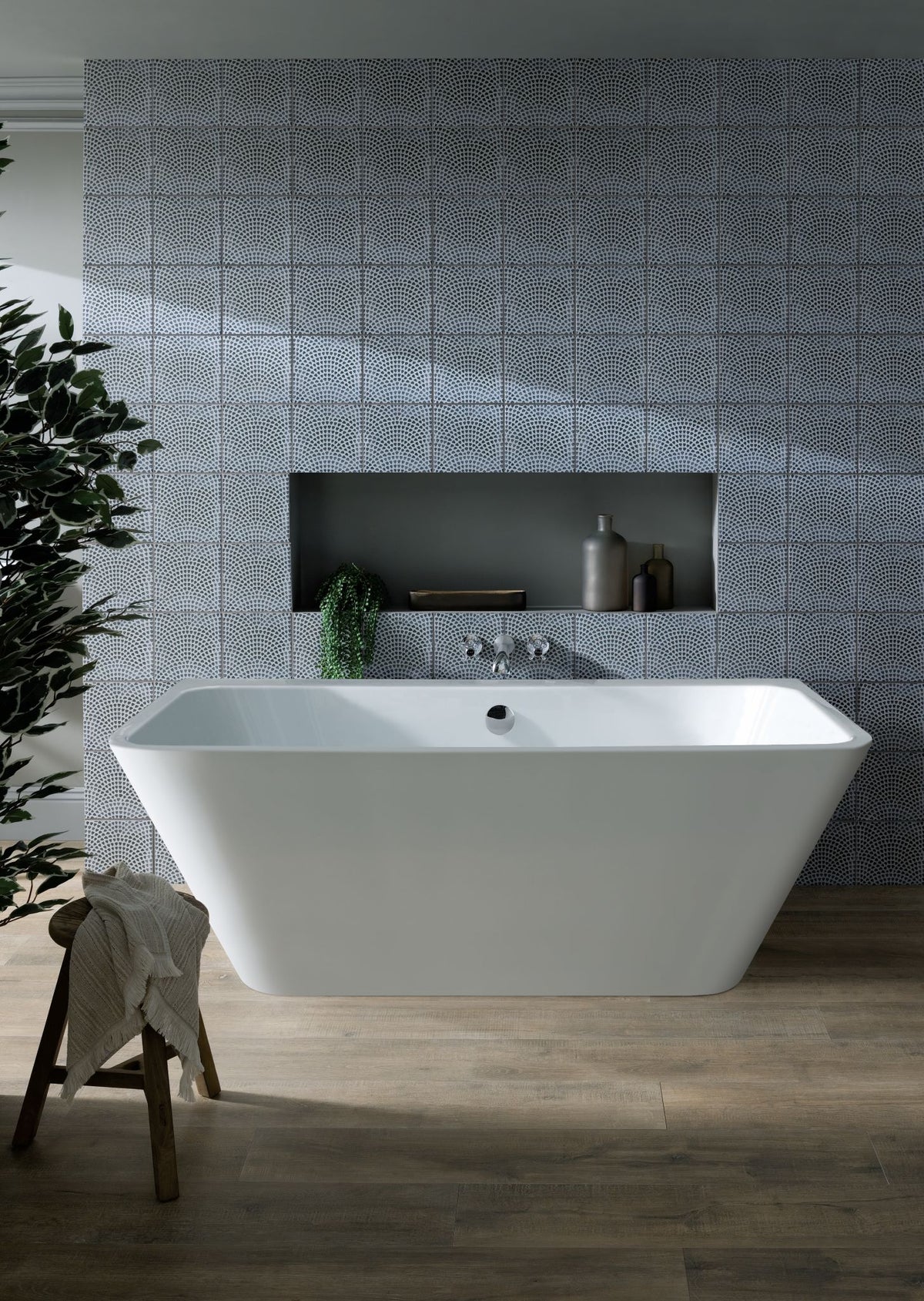 Ancora square bath room setting