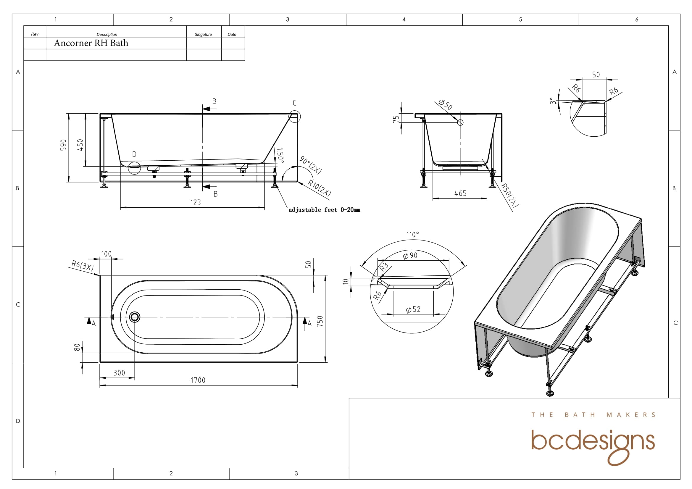 Ancorner line drawing right