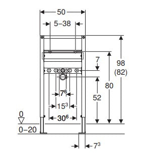 Geberit Duofix basin frame 82 - 98cm