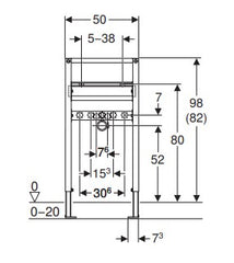 Geberit Duofix basin frame 82 - 98cm