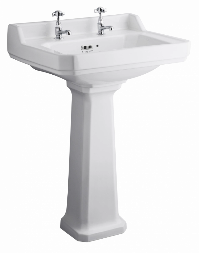 Fitzroy 2 tap hole 600 basin and pedestal