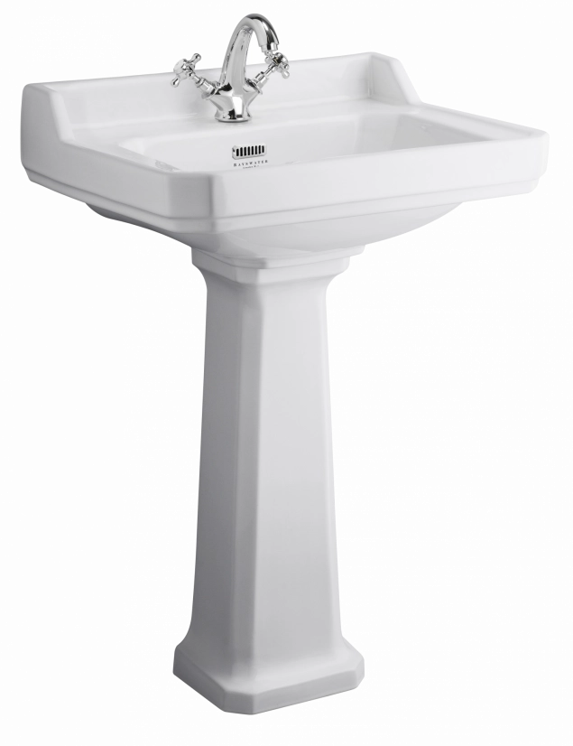 Fitzroy 1 tap hole 600 basin and pedestal