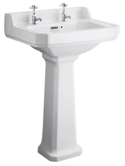 Fitzroy 2 tap hole 560 basin and pedestal