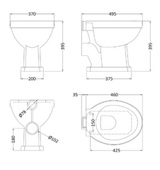 Fitzroy high level wc line drawing