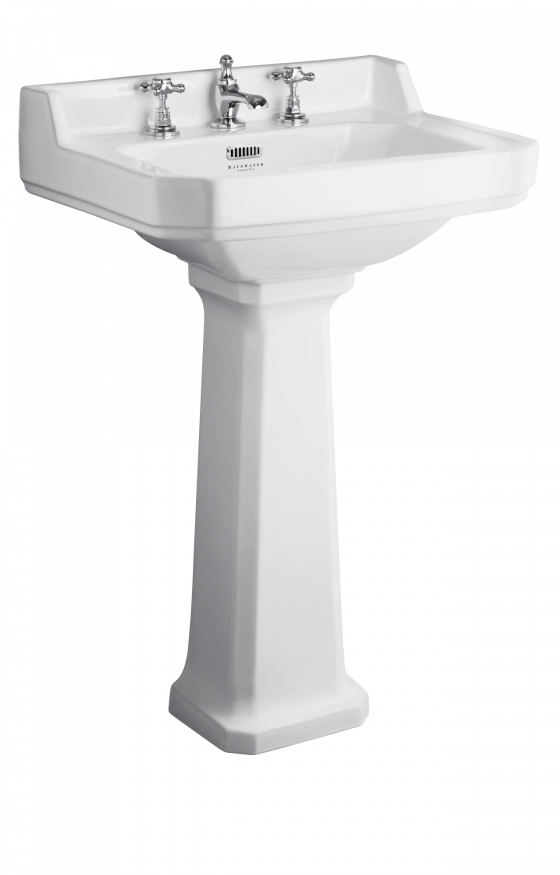 Fitzroy 3 tap hole 600 basin and pedestal