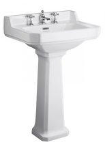 Fitzroy 3 tap hole 600 basin and pedestal