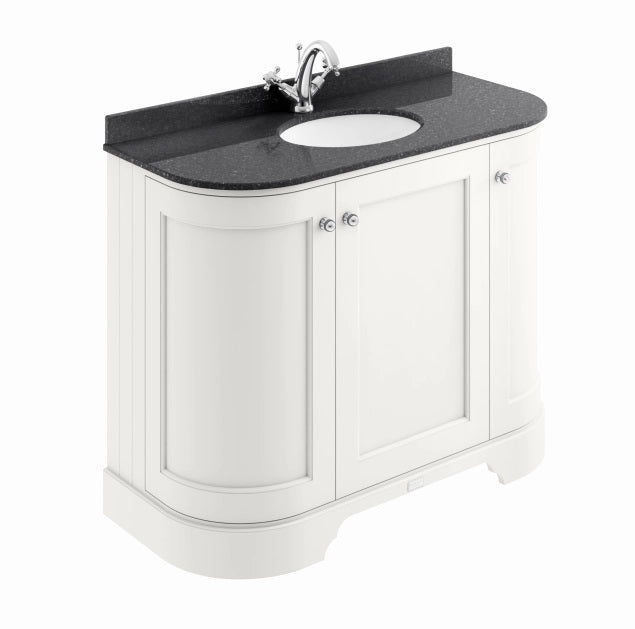 bayswater curved cabinet white