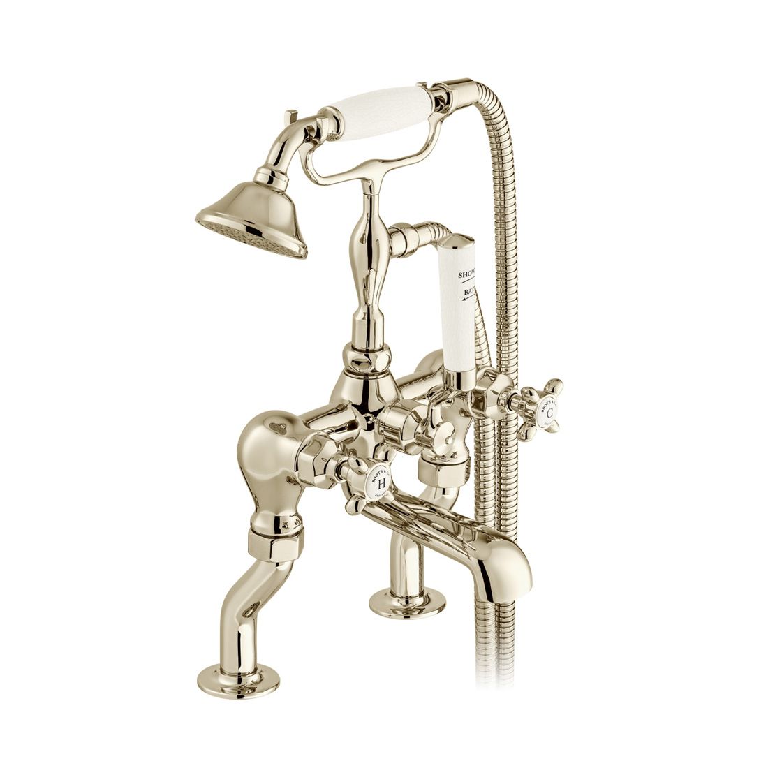 Vado Booth & Co. Axbridge Cross Deck Mounted Bath Shower Mixer