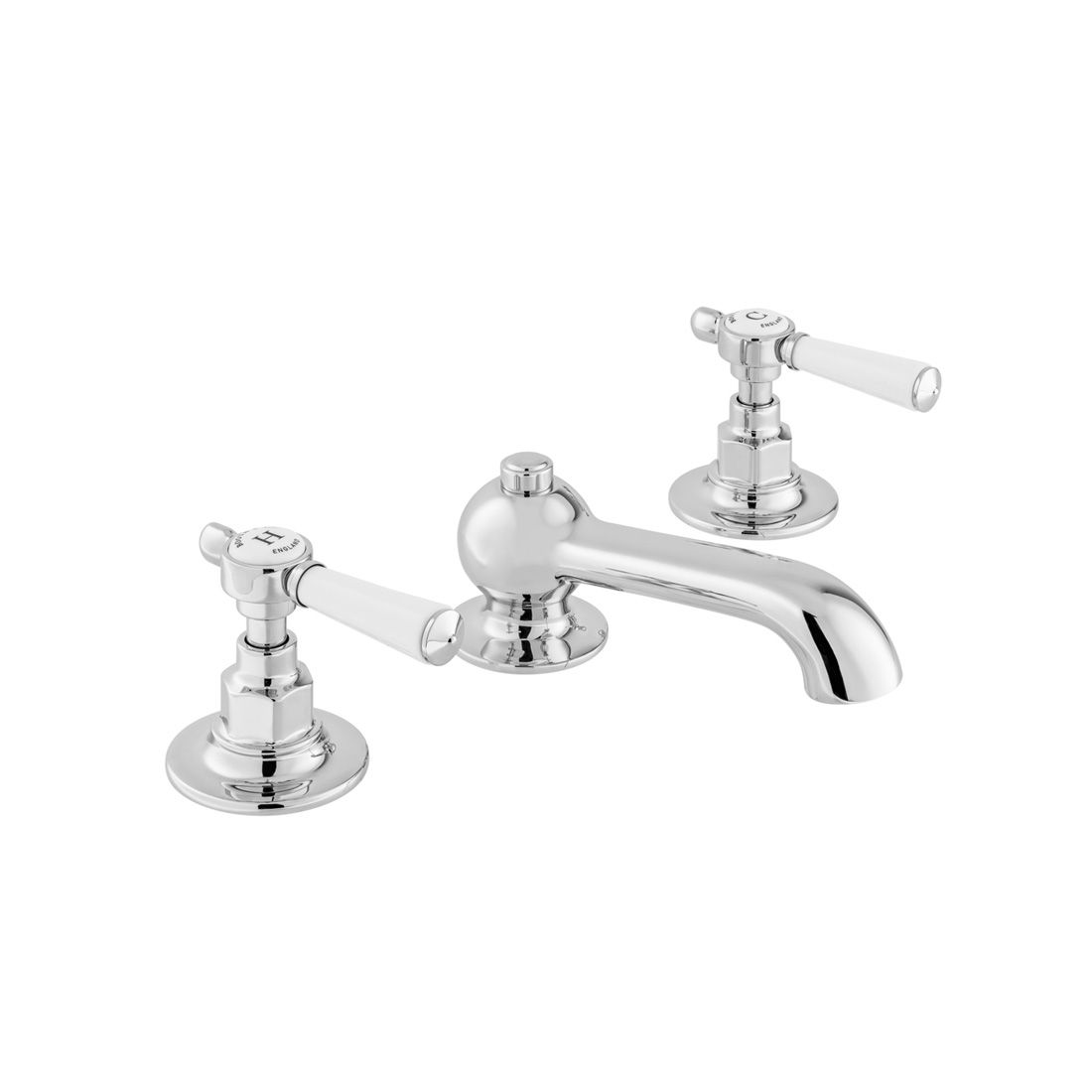 Vado Booth & Co. Axbridge Lever 3 Hole Basin Mixer with Pop Up Waste