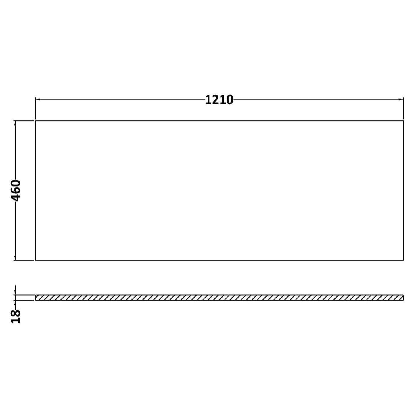 technical drawing 1200 worktop