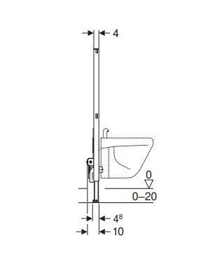 Geberit Duofix bidet frame 112cm