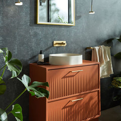 Vado Safari Fluted Floor Mounted 800mm Vanity Unit