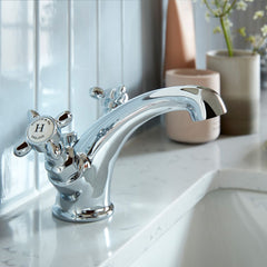 Vado Booth & Co. Axbridge Cross Mono Basin Mixer with Pop Up Waste
