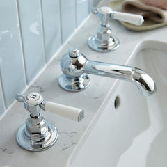 Vado Booth & Co. Axbridge Lever 3 Hole Basin Mixer with Pop Up Waste