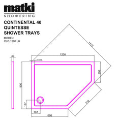 Matki Continental 40 Quintesse Shower trays