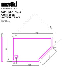 Matki Continental 40 Quintesse Shower trays