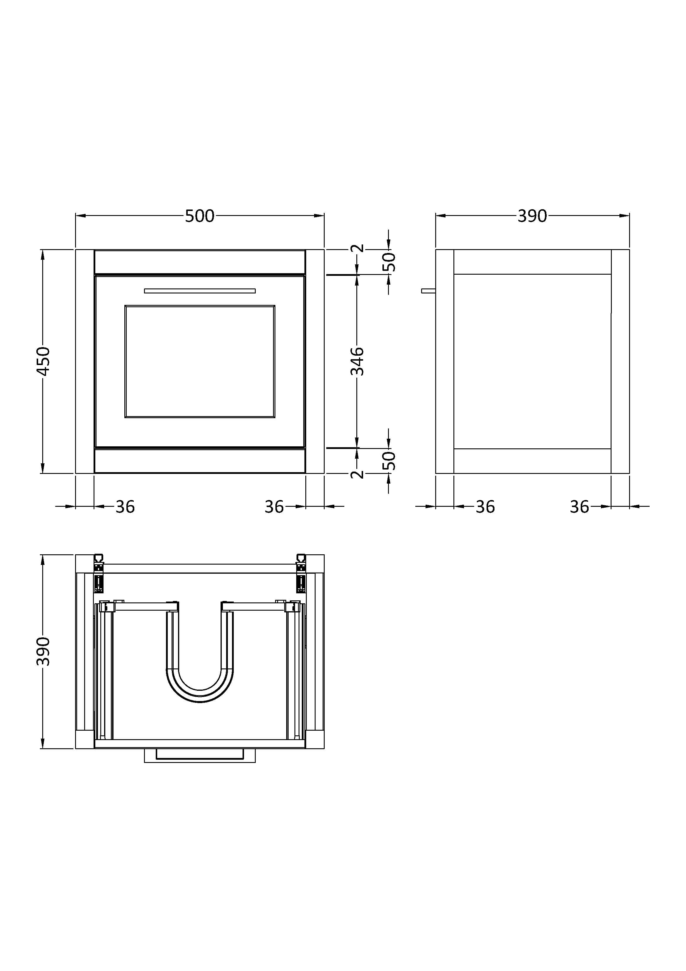 BC Designs Crestfield 500mm Cabinet