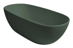 green freestanding bath