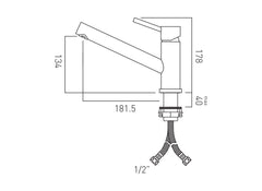 Vado Urban Stainless Steel Mono Kitchen Mixer