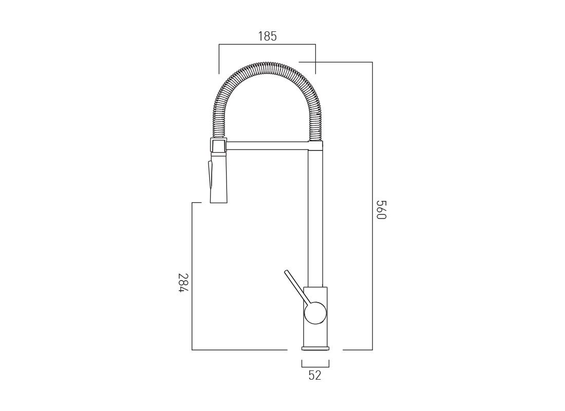 Vado Zoo Professional Pull Out Kitchen Mixer