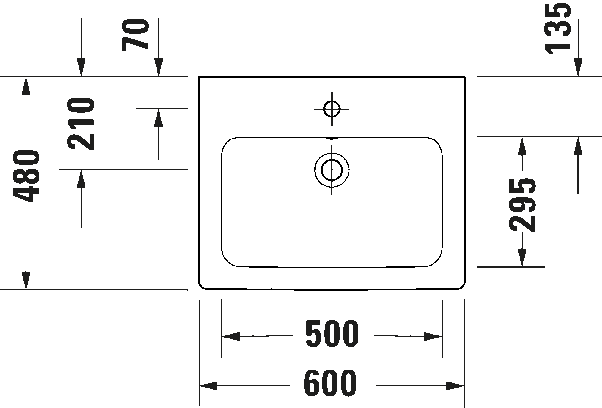 basin technical drawing