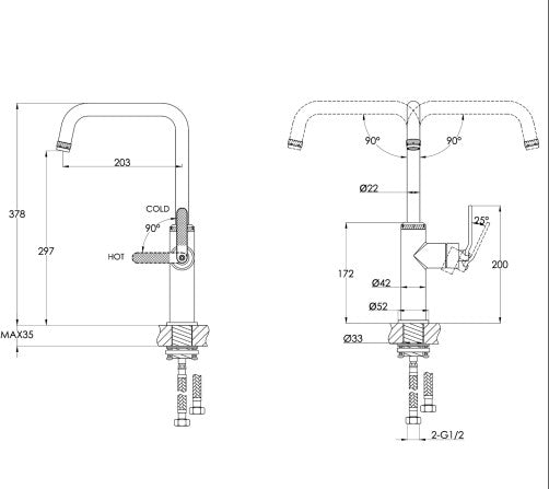 JTP Decor Single Lever Sink Mixer