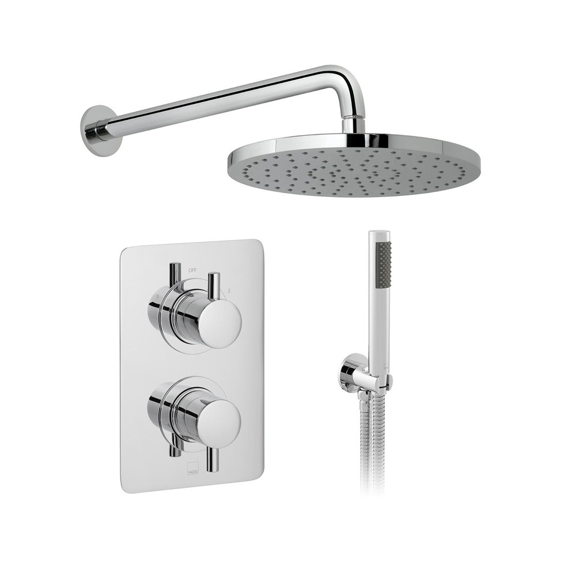 Vado DX Celsius Square 2 Outlet Thermostatic Shower Set