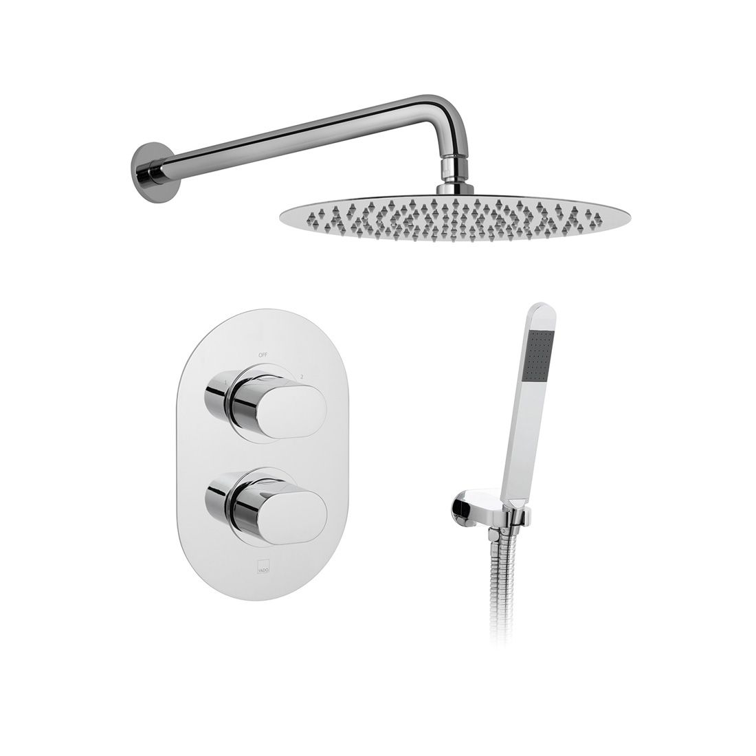 Vado DX Life 2 Outlet Thermostatic Shower Set with Mini Shower Kit