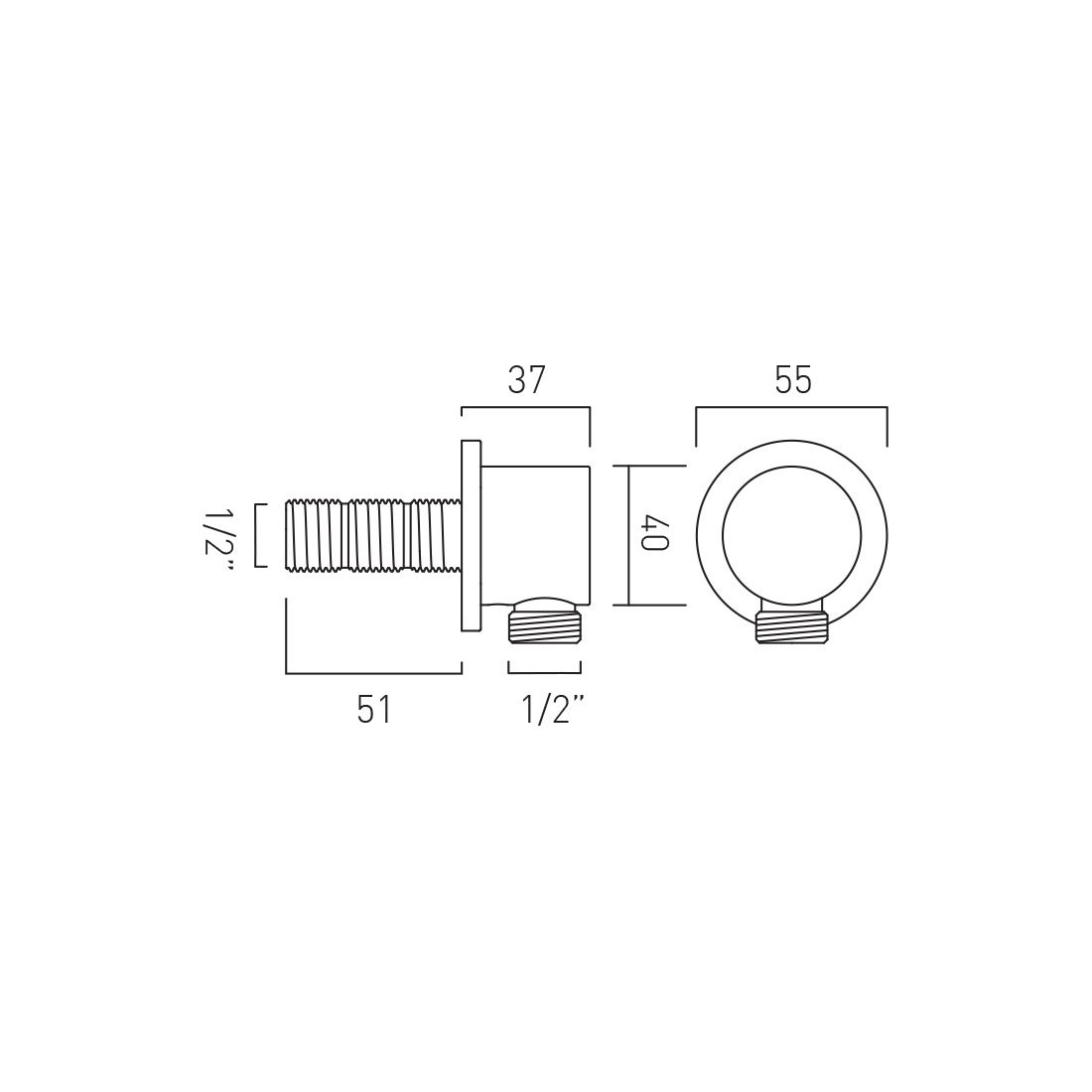 Vado Individual Round Wall Outlet