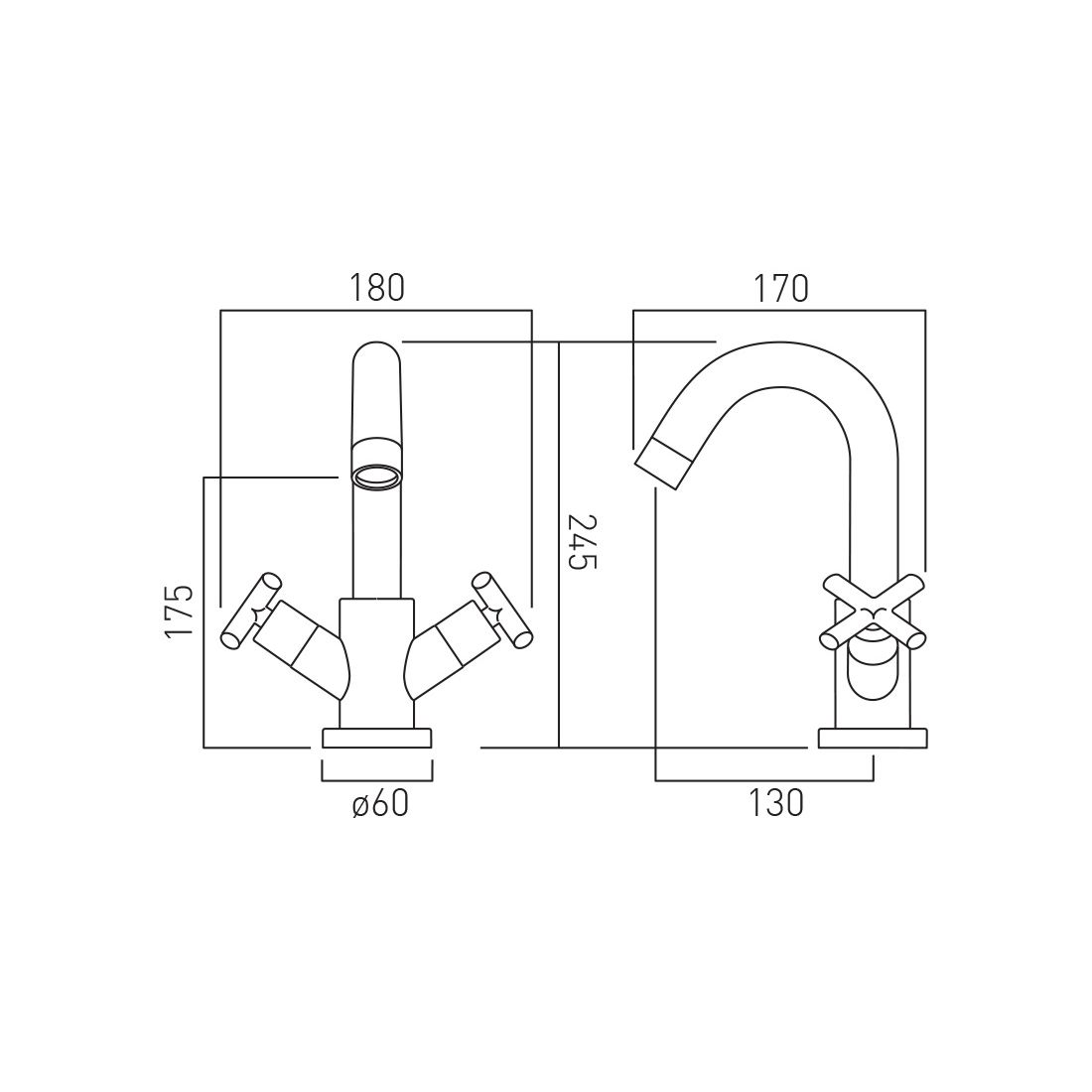 Vado Elements Mono Basin Mixer