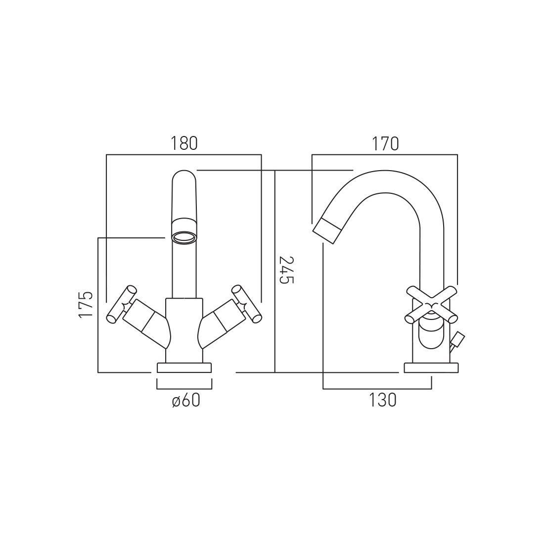 Vado Elements Mono Basin Mixer