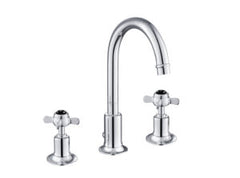 JTP Grosvenor Pinch 3 Hole Basin Mixer with Swivel Spout