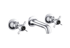 JTP Grosvenor Pinch 3 Hole Wall Mounted Basin Mixer