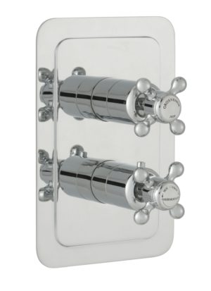 JTP Grosvenor Cross Thermostatic 2 Outlet Shower Valve