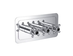 JTP Grosvenor Cross Thermostatic 3 Outlet Horizontal  Shower Valve